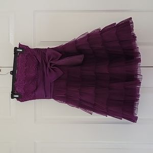 Purple strapless party/pagent dress